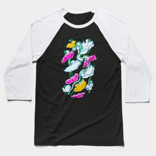 Abstract Colorful Clouds Baseball T-Shirt